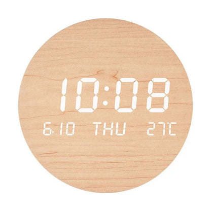LED Digital Wall Clock Temperature Date Time Multi-function Display Living Room Home Bedroom Silent Clock Fashion Wall Clock