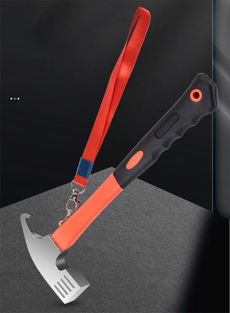 Martelo de Tenda em Aço Carbono, Martelo de Tenda de Acampamento, Martelo de Tenda em Aço Carbono, Extrator de Pregos Doméstico em Aço Carbono, Extrator de Pregos em Aço Carbono
