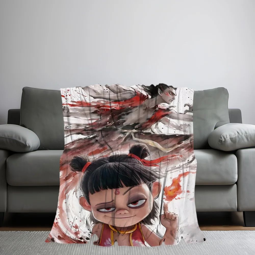 Movie Blanket Skin friendly comfort warm soft plush blanket suitable sofa living room office bedroom NeZha 2