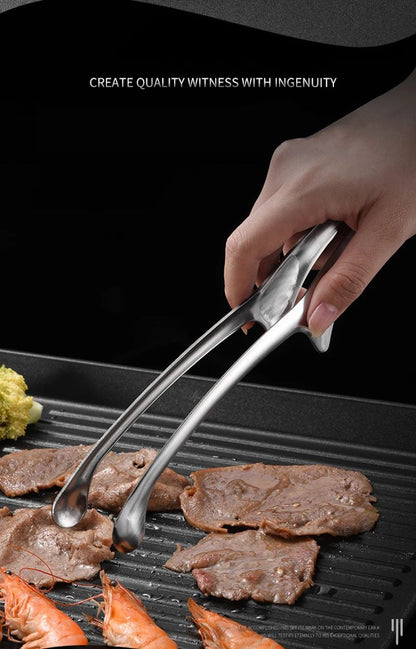304 Stainless Steel Food Tongs Long Handle Non-slip Barbecue Tongs Steak Tongs Kitchen Cooking Tools Kitchen Accessories