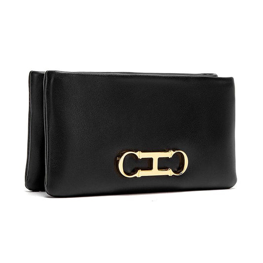 Fashionable Luxury Design 2024 Women's Solid Color Rectangular Handbag Business Party Letter Design Card Bag