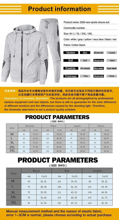 2025 New Autumn Men's Outdoor Jogging Casual Sport Pants + Sport Shirt Two-piece Set, Men's Daily Street Fashion Outfit