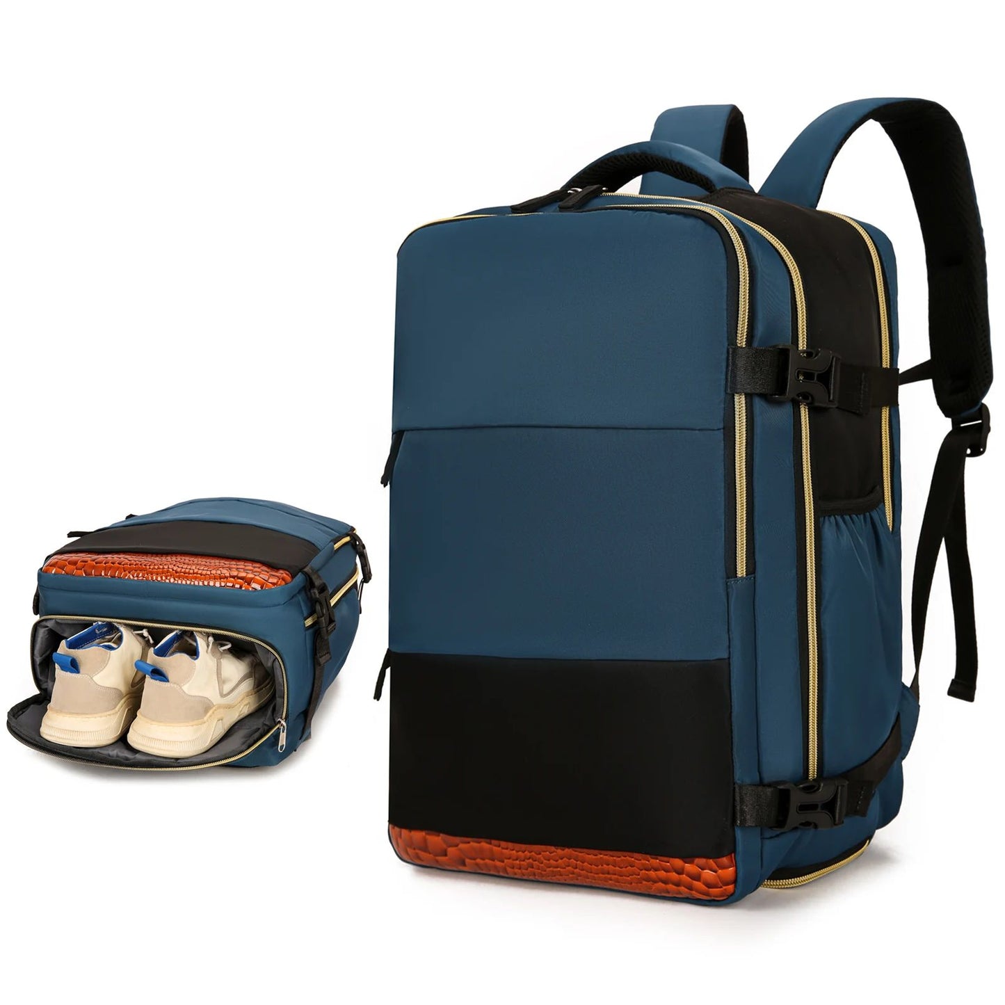 Mochila de Viagem Grande Capacidade Multifuncional para Laptop Escolar Esportes ao Ar Livre Diária com Compartimento para Sapatos