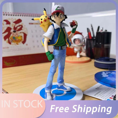 18cm Ash Ketchum Figura Misty Figuras Brock Boneco Pvc Estátua Gk Anime Modelo Boneca Coleção Decoração Brinquedos de Halloween