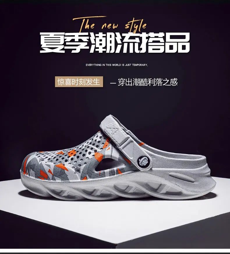 Flat Sandals Men Shoes EVA Slippers Garden Platform Sandals Man Summer Sandals New Male Sneakers Outdoor Home Clogs