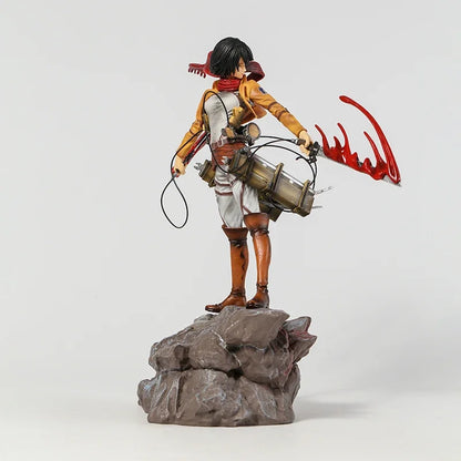 Mikasa Levi Ackerman Battle Damage Ver PVC Anime Figure Colecionável Estátua Boneca Modelo Presente Brinquedo Decoração