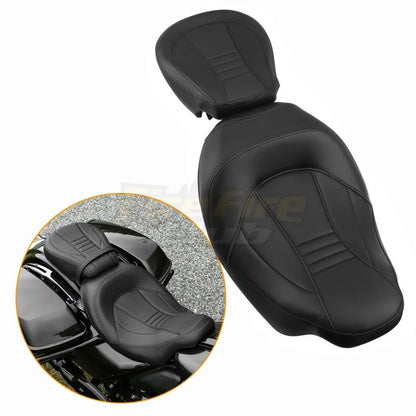 Assento Traseiro Dianteiro para Passageiro de Motocicleta para Harley Touring Electra Glide CVO Street Glide Road King 2009-2022