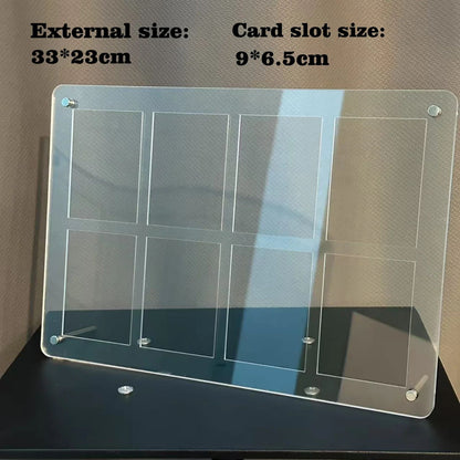 Expositor de acrílico transparente de 1-12 compartimentos Protetor à prova de poeira Porta-retratos para cartas TCG de Pokémon NARUTO One Piece
