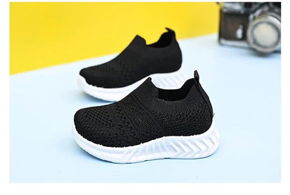 Baby Sneakers 2025 Fashion Children Flat Shoes Infant Kids Baby Girls Boys Solid Stretch Mesh Sport Running Sneakers Shoes