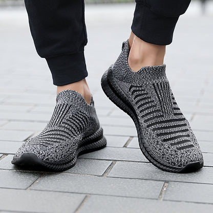 Sapatos Masculinos Casuais Respiráveis Leves para Exterior Tênis Masculinos Antiderrapantes Sapatilhas Slip-on Vulcanizados 2023