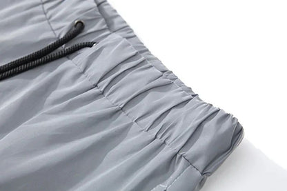 Night Reflective Casual Pants Men's Elastic Waist Fashion Skateboard Trousers Streetwear Hip Hop Harajuku Jogger Sweatpants Male
