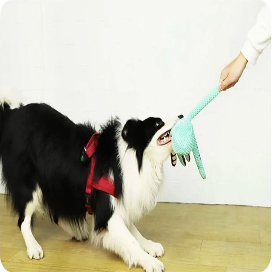 Brinquedo de pelúcia polvo para pets interativo com som anti-demolição para casa, para cães grandes e pequenos, companheiro para o tédio