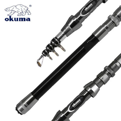 OKUMA New Carbon Rock Rod 1.5M/1.8M/2.1M/2.4M/2.7M Ceramic Guide Ring Water Drop Spinning Wheel Fishing Rod