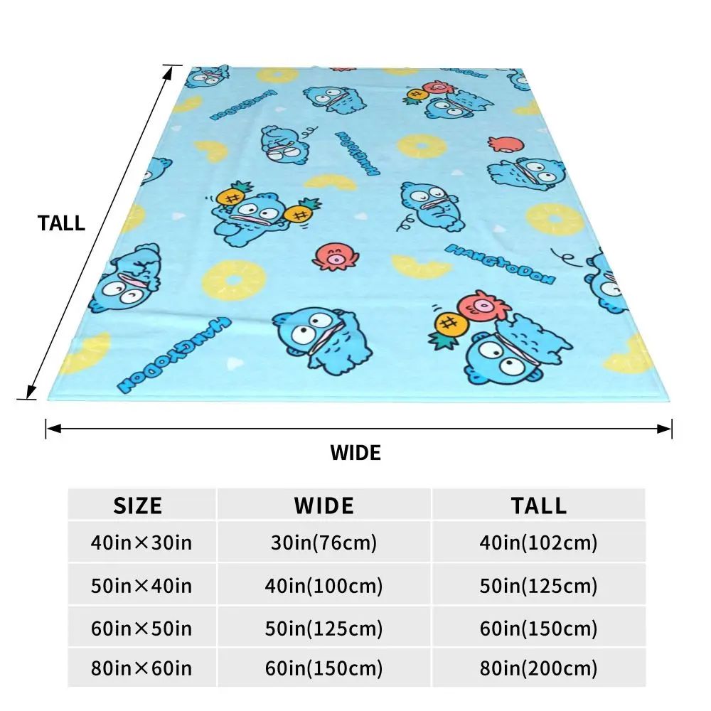 Manta Super Macia para Viagem e Escritório, Hangyodon, Fofa, Cobertor de Lançamento, Colcha de Flanela para Decoração de Casa, Capa Confortável para Sofá e Cama