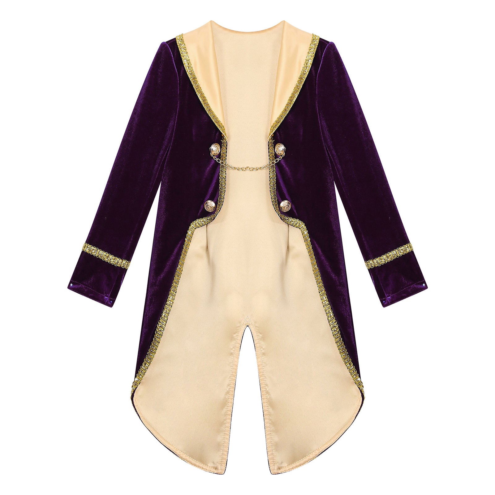 Boys Girls Prince Tuxedo Jacket Turn-Down Collar Coat Halloween Masquerade Theme Party Cosplay Costume Birthday Party Tailcoat