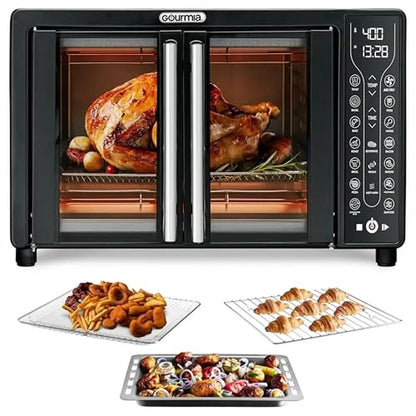 Fritadeira de Ar Elétrica 17-em-1 Forno Combo 1700W Porta Francesa Panela Digital Eletrodoméstico Gourmet