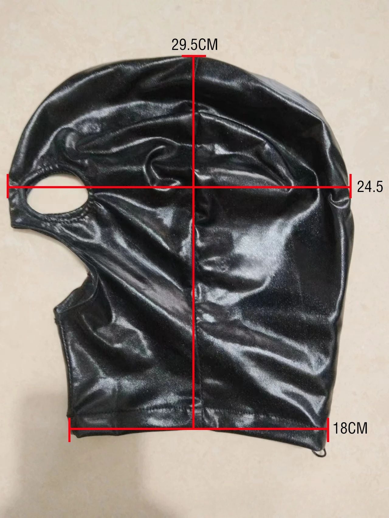 Women Mens Latex Face Mask Bronzing Cloth Open Mouth and Eye Glued Head Cover Couples Adult Face Mask Hood for Role Play Costume