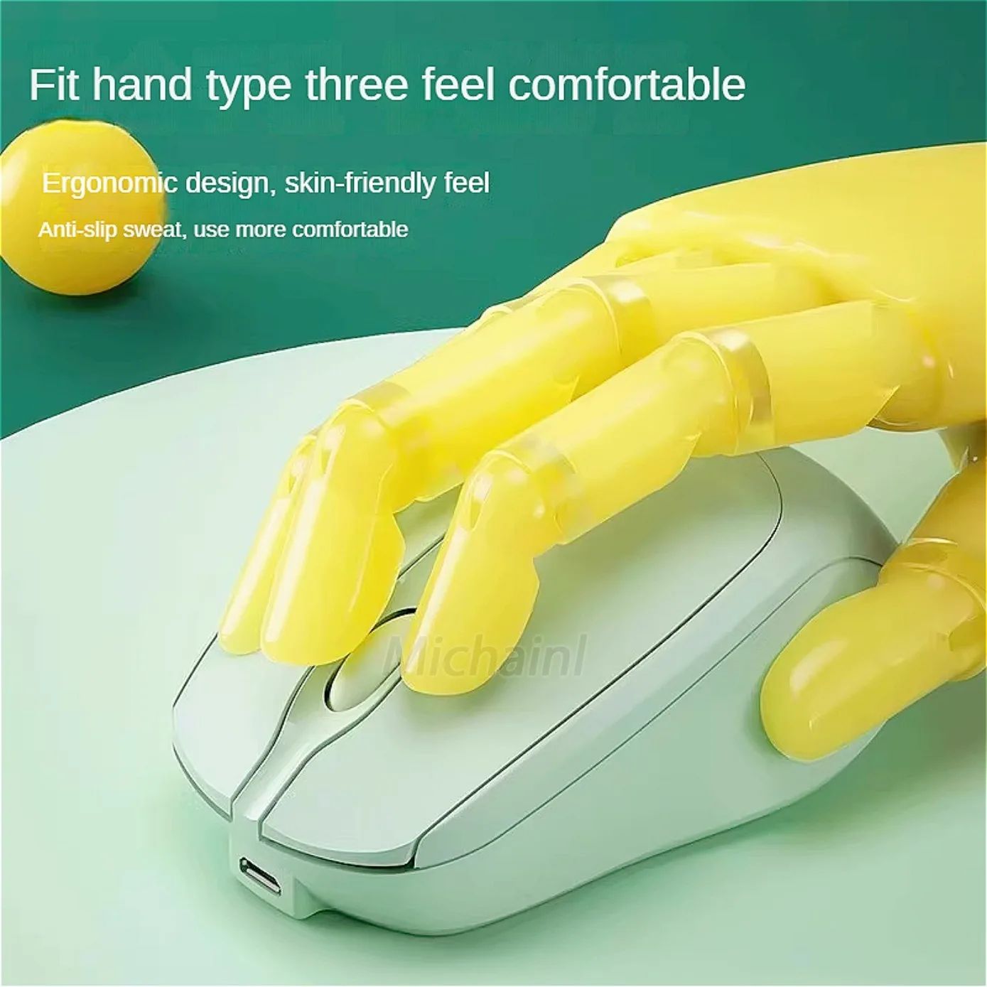 MINGCVIL Wireless Mouse RGB Rechargeable Bluetooth Mice Wireless Computer Ergonomic Gaming Mouse for Laptop PC adjustable DPI