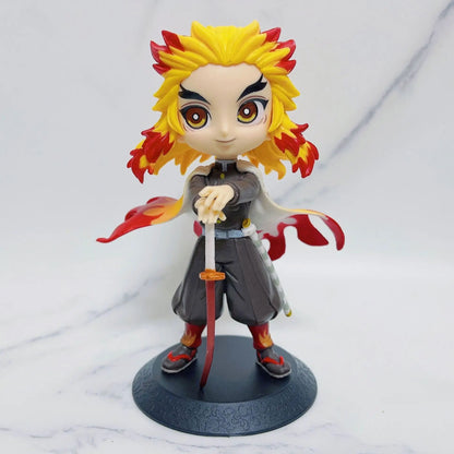 Boneco de 15cm Anime Demon Slayer Nezuko Tanjirou Zenitsu Inosuke Kyoujurou Shinobu Giyuu Qposket, Brinquedo Infantil, Presente de Natal