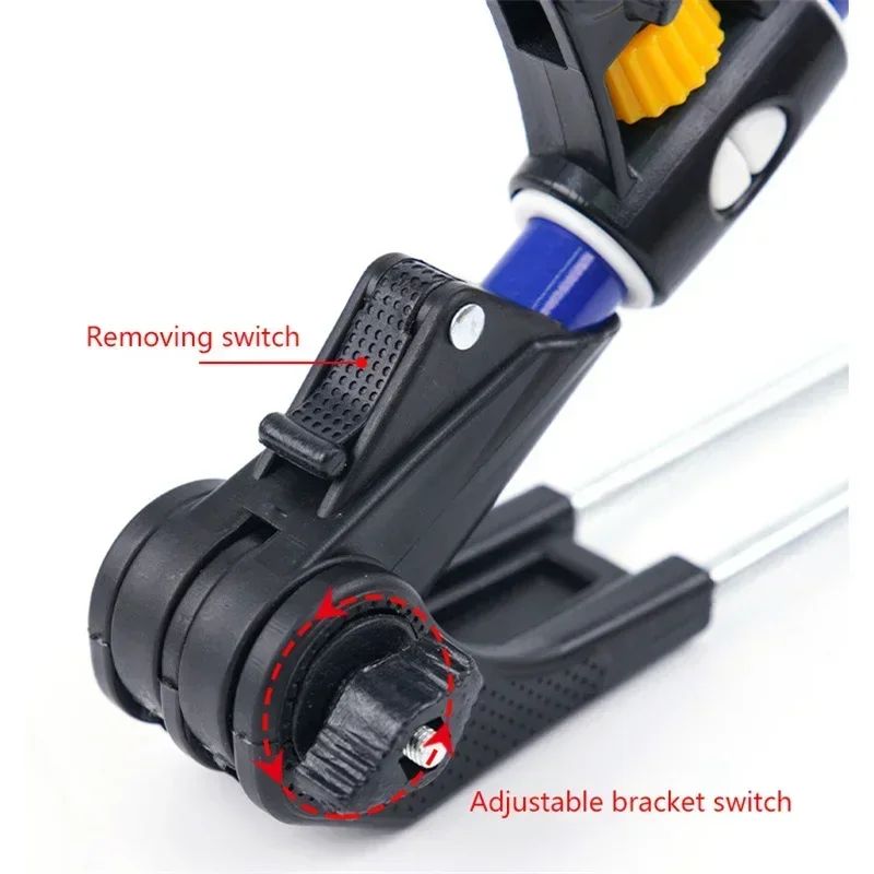 1.7M/2.1M/2.4M Novo Suporte de Vara de Pesca Telescópico de Aço Inoxidável Engrossado, Suporte de Vara de Pesca Dupla Finalidade, Suporte para Vara de Pesca