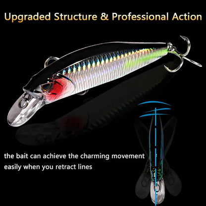 Minnow Afundante 19g Jerkbait Flutuante 15g Isca de Pesca Anzóis Triplos Swimbait Pesca Popper Tackle Wobbler Isca Artificial