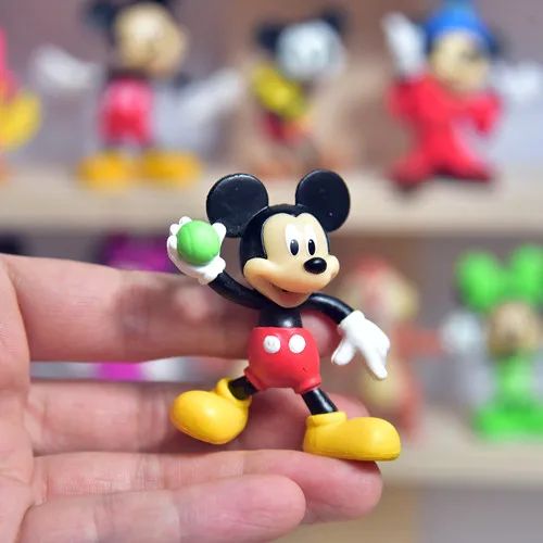 Disney Steamboat Willie Mickey Mouse Anime Figure Model Toys Cake Desktop Decoration Collectible Dolls Toys Gifts for Children