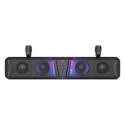 KEMiMOTO Midnight 80 Sound Bar IP66 Waterproof with RGB APP Remote Control Soundbar For Golf Cart UTV ATV fits 1"-2" Roll Bars