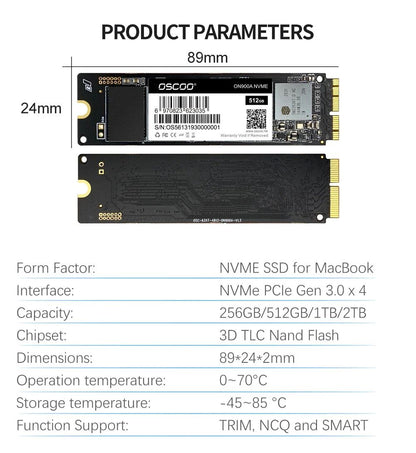 SSD de 1 TB para MacBook Pro 2015, compatível com MacBook Pro A1465 A1466/Mac Air SSD (2013-2015) A1502, SSD portátil para Apple
