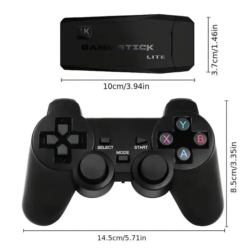 Video Game Console 2.4G Double Wireless Controller 4K HDMI for PS1/SFC/NES TV & PC 20000 Games 64GB Retro Children's Christmas