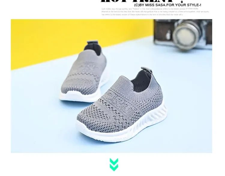 Baby Sneakers 2025 Fashion Children Flat Shoes Infant Kids Baby Girls Boys Solid Stretch Mesh Sport Running Sneakers Shoes