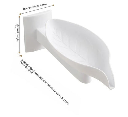 New Leaf Shape Soap Box Drain Soap Holder Box Bathroom Accessories Toilet Laundry Soap Box Bathroom Supplies Tray Gadgets