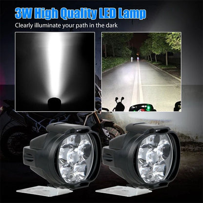 1/4 unidades Farol de motocicleta Luz de trabalho Spot Light 6 LED Auxiliar Farol de motocicleta Lâmpada de neblina de moto Scooter Lâmpadas modificadas