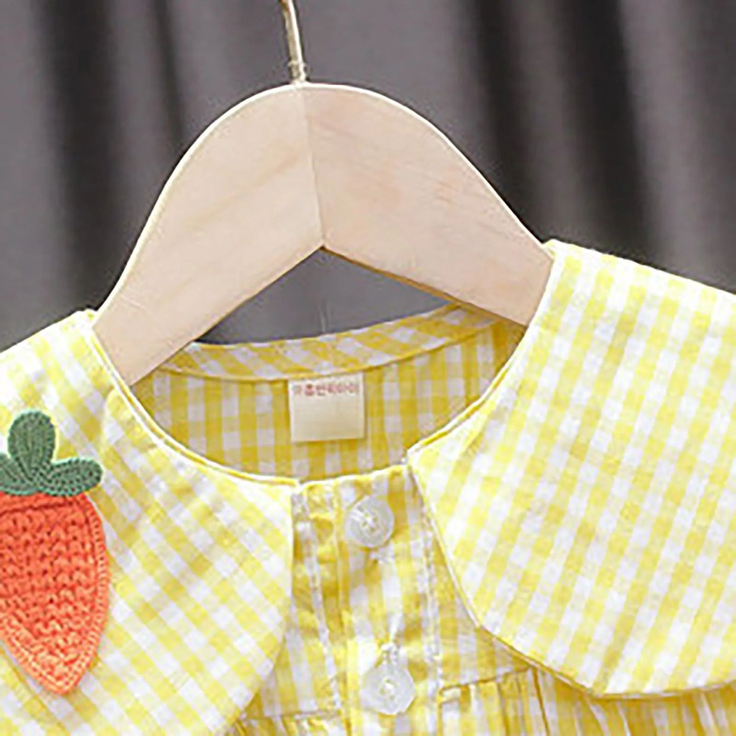 Summer Clothes Sets Girls Cute Fruit Cotton Girls Plaid Sweet Princess 2pcs Suit Children's Clothing Baby Clothes Girls 0-24M