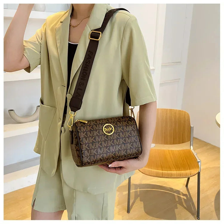 IMJK 22*14*11cm Women Shoulder Luxury Bags Designer Crossbody Chest Purses Handbag Women Clutch Travel tote Bag