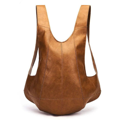 Fashionable retro and unique Beetle backpack, made of Crazy Horse plant tanned soft PU leather, suitable for both men and women