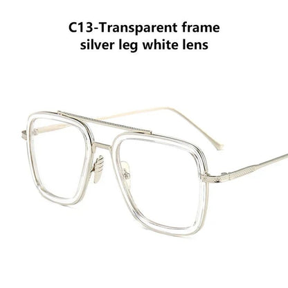 Luxury Steampunk Men Sunglasses Tony Stark Iron Man Sun Glasses Vintage Metal Eyewear Steam Punk Sunglass UV400 Male Gafas