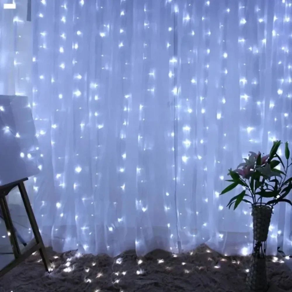 3/6m LED Curtain String Lights USB Festoon Remote Control Garland Fairy Lights Wedding Christmas Decoration for Home Bedroom