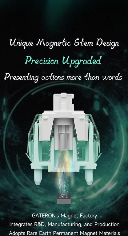 GATERON Magnetic Jade Pro Switch Linear Ajustável Teclado Mecânico Magnético Personalizado Jogos Magnéticos Chaves Hifi Keystroke
