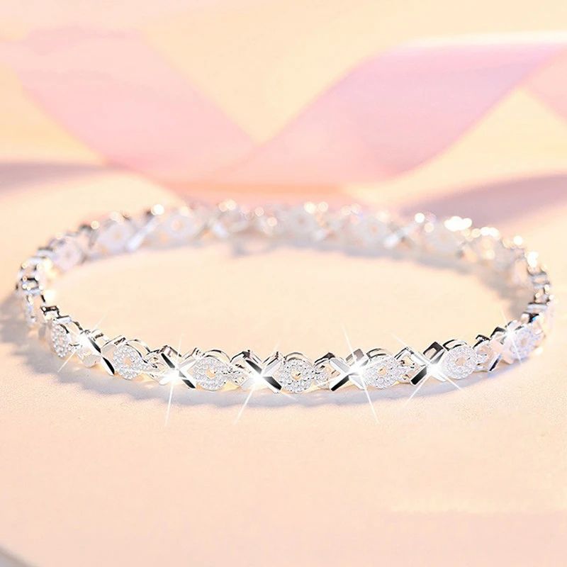 Pulseira de Prata Esterlina 925 Moda Múltiplos Estilos Corrente Para Mulheres Moda Luxo Pulseira Charme Presente de Joia de Casamento