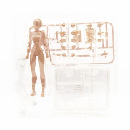 15cm Boneco Colecionável Multiarticulado SHFiguarts BODY KUN / BODY CHAN Versão Cores Cinza/Laranja Figura de Ação em PVC Brinquedos Modelo Colecionáveis