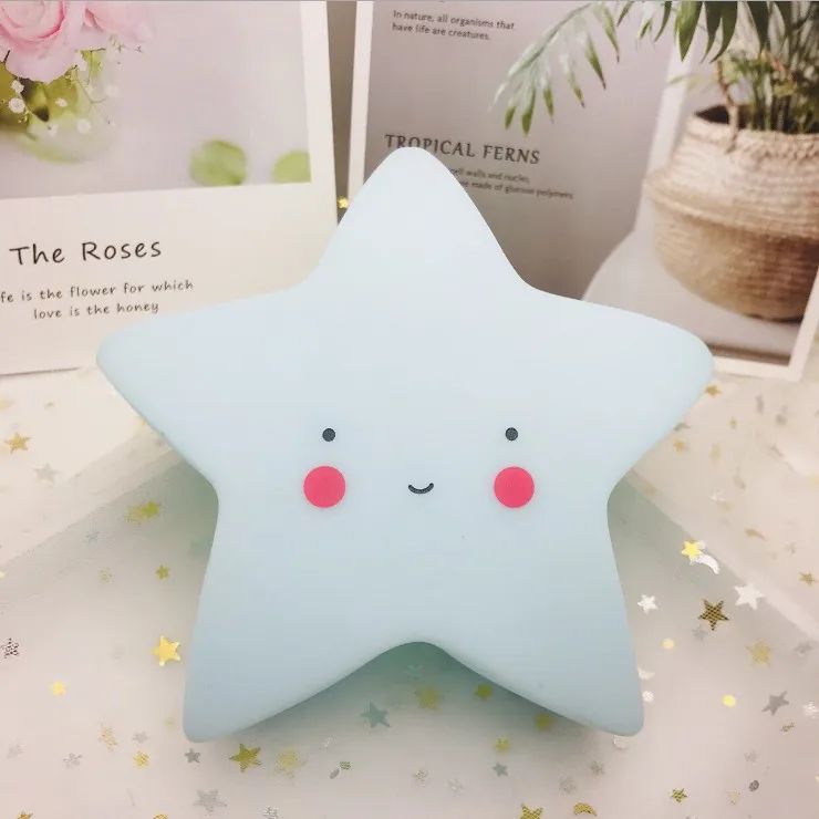 LED Mini Night Light Cartoon Fantasy Star Moon Bedside Light Baby Room Decoration Feeding Night Light Children Gift Toy