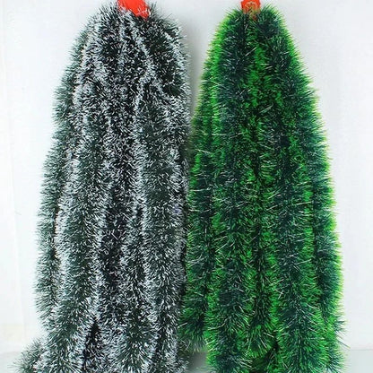 Christmas Green Cane Ribbons Party Garland DIY Xmas Tree Ornaments Green Cane Ribbons Wreath Hanging Pendent Home Decoration