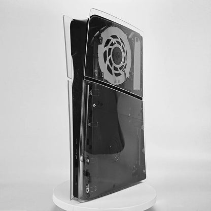 Yoteen Transparent Case for PS5 Slim Replacement Shell DIY Faceplate Clear Blue for PS5 Slim Disc & Digital Edition