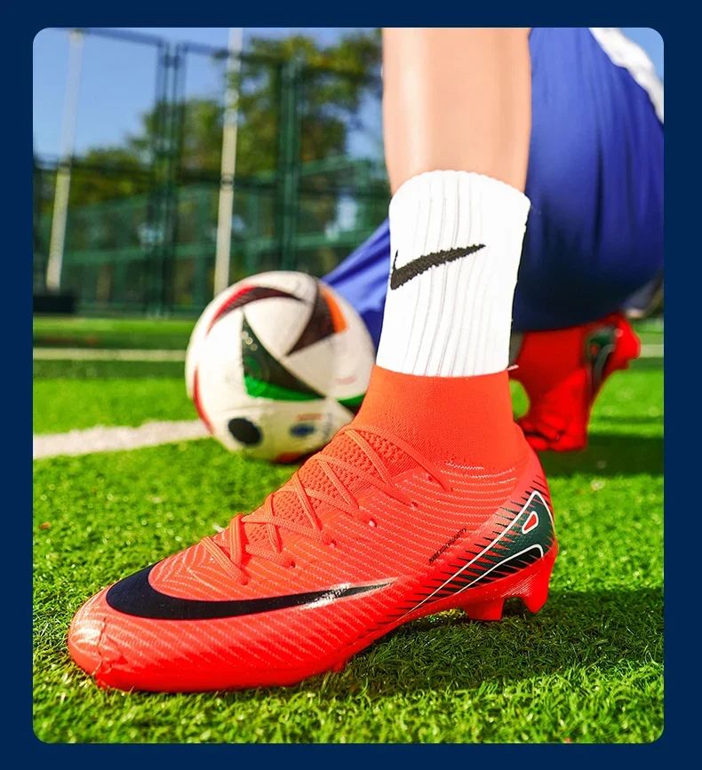 Men Soccer Shoes Society Professional Soccer Cleats Adult Fast Turf Training Football Shoes Outdoor Futsal Football Field Boots
