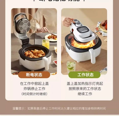 220V Automatic Double-Layer Electric Air Fryer Hot Pot Non-Stick Home Use Large Capacity Potatoes Fryer