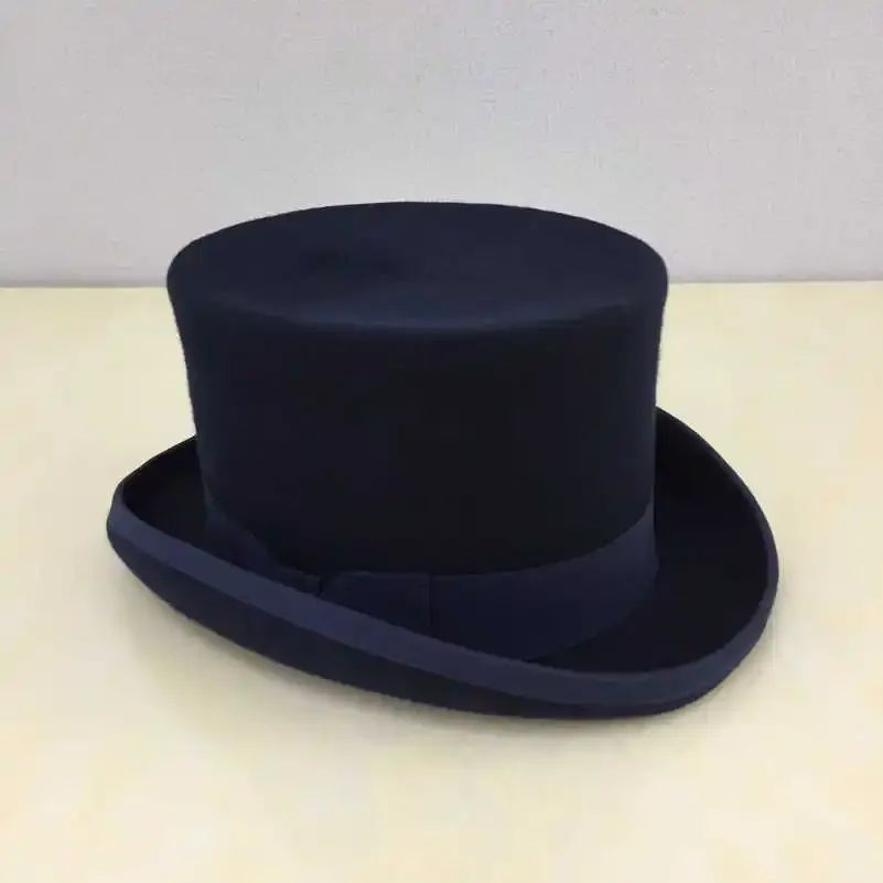 Men's Wool Fedora Hat - Classic Top Hat with Strap, Elegant Steampunk Panama Cap for Gentleman, Unisex Versatile Fashion