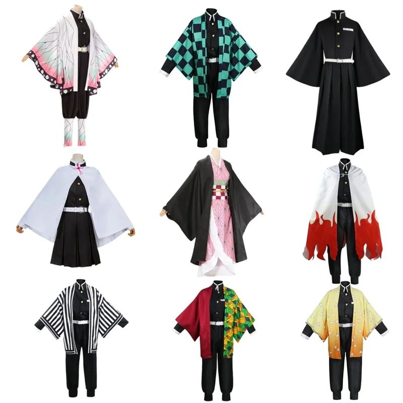 Hallowee Cosplay Tanjiro Nezuko Cosplay Kids Shinobu Costume Japanese Anime Cartoon Halloween Costume Christmas