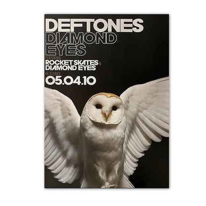 Retro Inspired Band Themed Wall Art D-Deftones Posters Classic Music Album Canvas Painting Ideal for Home Room Decor