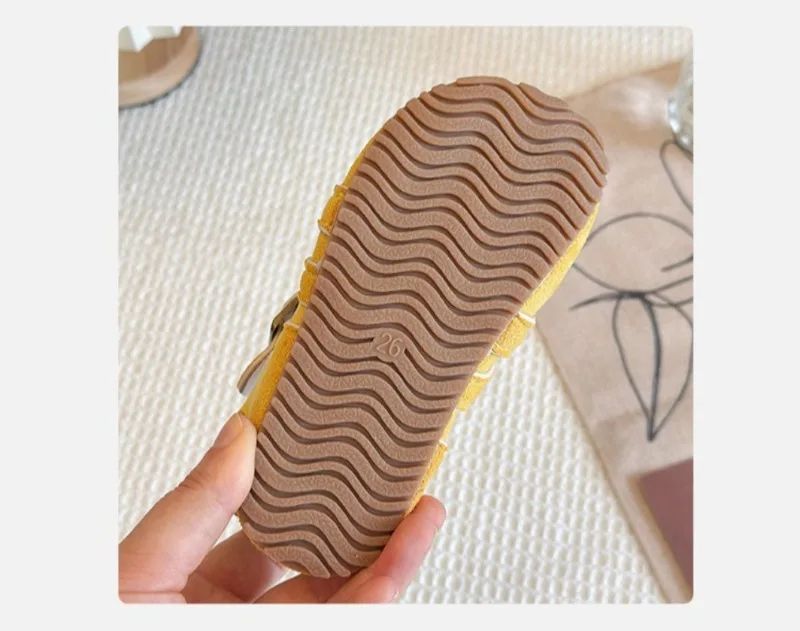 1-12Y Children's Sandals Toe Protect Boys Girls Summer New Candy Color Soft Sole Shoes Kids Casual Retro Flat Leather Sandals