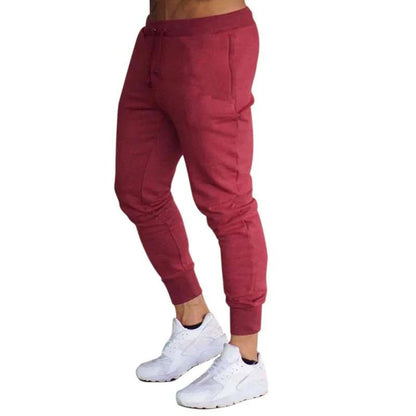 Calças Fitness Masculinas 2025 Calças de Treino Masculinas Esportivas de Cor Lisa para Academia, Calças Casuais Compridas, Calças Skinny Moletom, Calças Jogger de Agasalho